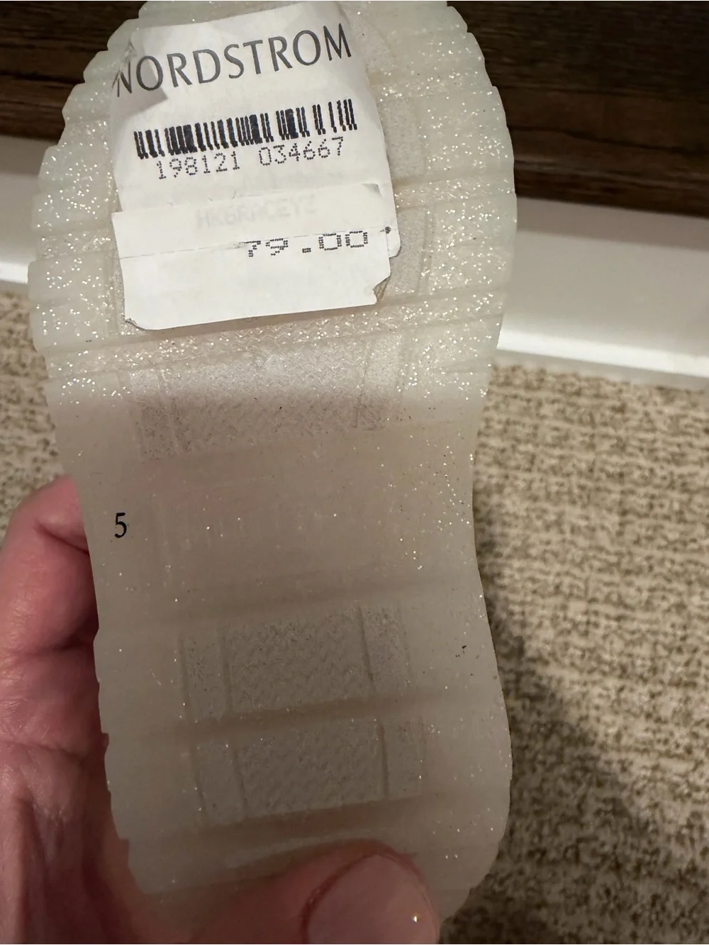 Hunter Kids Silver Rain Boots Box Label